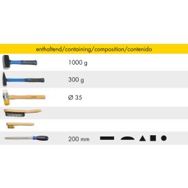 Werkstattwagen mit Modulen 132-tlg. HEYTEC