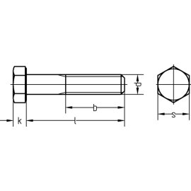 Sechskantschrauben DIN 931 8.8 blank