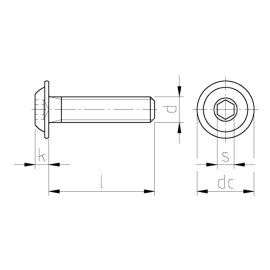 Linsenflanschschrauben ISO 7380-2 10.9 galv. verzinkt...