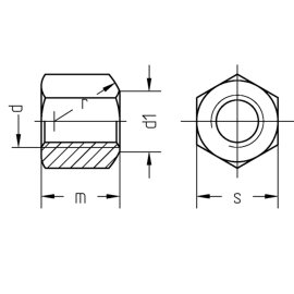 Sechskantmuttern DIN 6330 blank Kl.10