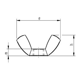 Flügelmuttern Stahl leichte Ausführung
