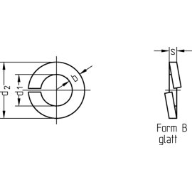 Federringe Form B DIN 127 galv. verzinkt