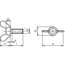 Flügelschrauben DIN 316 galv. verzinkt