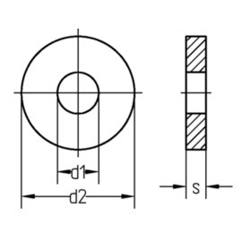 Unterlegscheibe DIN 6340 für Schrauben M10 Bohrungs-Ø 10,5 mm - albw -  Online-Shop