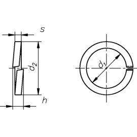 Federringe DIN 7980 galv. verzinkt