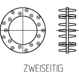 Einpreßdübel Geka zweiseitig