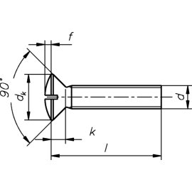 Linsensenkschrauben mit Schlitz DIN 964 Messing