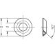 Rosetten offene Form Messing
