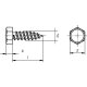 Sechskant-Blechschrauben DIN 7976 galv. verzinkt