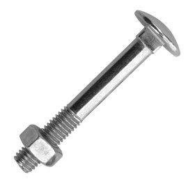 50 Stück Schloßschrauben DIN 603 4.6 galv. verzinkt inkl. Mutter M16 x 50