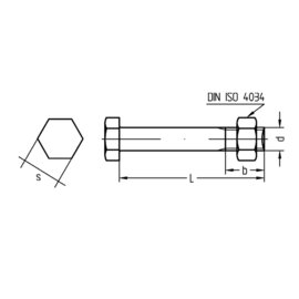 25 Stück Bauschrauben galv. verzinkt Vollschaft M12 x 400