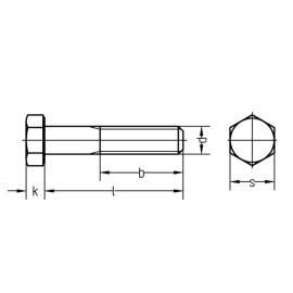 100 Stück Sechskantschrauben DIN 931 8.8 galv. verzinkt M10 x 85