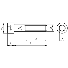 100 Stück Zylinderschrauben mit Innensechskant DIN 912 / ISO 4762 12.9 M12 x 20 blank