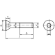 100 Stück Senkschrauben mit Innensechskant ISO 10642 8.8 blank M12 x 25