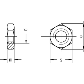 100 Stück Sechskantmuttern DIN 439 niedrige Form galv. verzinkt M20