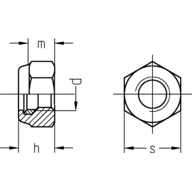 500 Stück Sicherungsmuttern DIN 982 hohe Form galv. verzinkt M10
