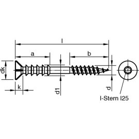 100 Stück Justierschrauben Torx 25 Holz/Holz galv. verzinkt 6 x 70