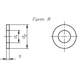 500 Stück Scheiben Form R DIN 440 galv. verzinkt 6,6 mm