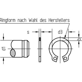 500 Stück Sicherungsringe für Wellen DIN 471 25 mm