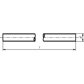 1 Stück Gewindestange DIN 976 galv. verzinkt M6 x 2000mm