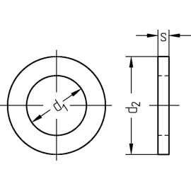100 Stück Passscheiben DIN 988 blank 20 x 28 x 1