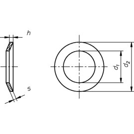 500 Stück Tellerfedern DIN 2093 8 x 4,2 x 0,4