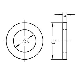 25 Stück Unterlegscheiben DIN 7349 galv. verzinkt 25mm