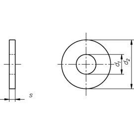 50 Stück Unterlegscheiben DIN 9021 galv. verzinkt 22mm