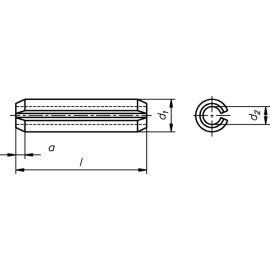 1000 Stück Spannstifte DIN 1481 blank 3 x 10