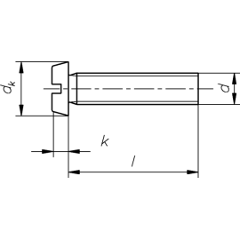 100 Stück Zylinderschrauben mit Schlitz DIN 84 Messing M5 x 8
