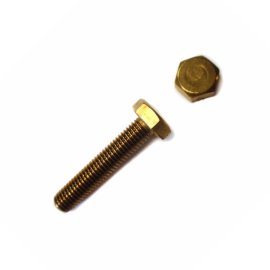 100 Stück Sechskantschrauben DIN 933 Messing M8 x 60