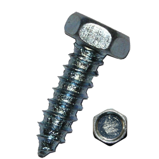 250 Stück Sechskant-Blechschrauben DIN 7976 galv. verzinkt 8 x 19