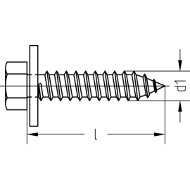500 Stück Kombi-Blechschrauben DIN 6901 galv. verzinkt 5,5 x 16