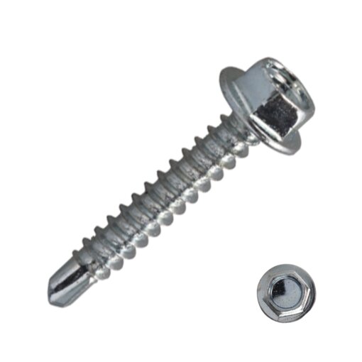 500 Stück Bohrschrauben DIN 7504-K galv. verzinkt 6,3 x 19