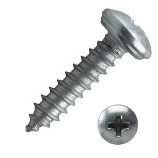 1000 Stück Kappenschrauben ähnl. DIN 7981 galv. verzinkt 3,9 x 19