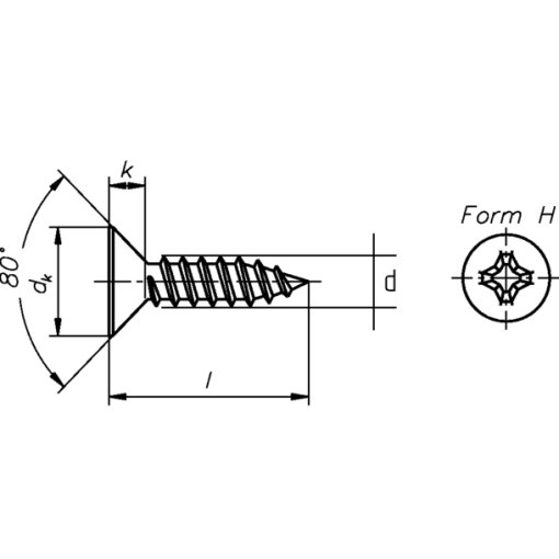 1000 Stück Blechschrauben DIN 7982 galv. verzinkt 4,2 x 9,5 mm