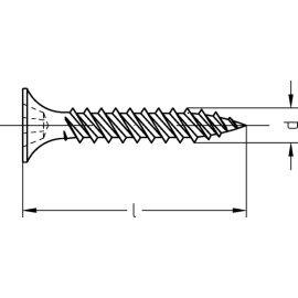 500 Stück Schnellbauschrauben Feingewinde 4,2 x 75 mm