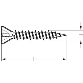 1000 Stück Faserplattenschrauben 3,9 x 19