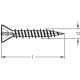 1000 Stück Faserplattenschrauben 3,9 x 30