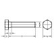 1 Stück Sechskantschraube DIN 933 8.8 galv. verzinkt M20 x 160