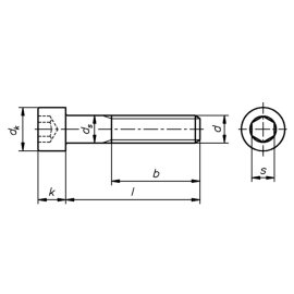 1 Stück Zylinderschraube mit Innensechskant DIN 912 (ISO 4762) 8.8 galv. verzinkt M16 x 120