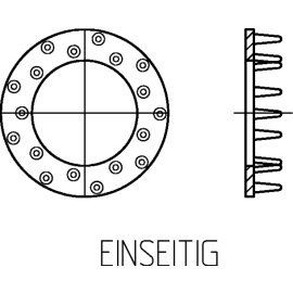 1 Stück Einpreßdübel Geka einseitig 80mm