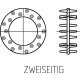 1 Stück Einpreßdübel Geka zweiseitig 50mm