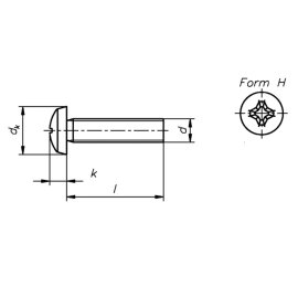 100 Stück Linsenschrauben DIN 7985 4.8 galv. verzinkt M6 x 30
