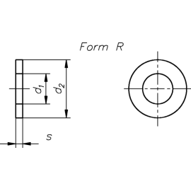 10 Stück Scheiben Form R DIN 440 galv. verzinkt 26 mm