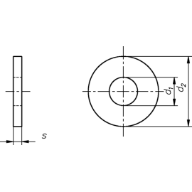 250 Stück Unterlegscheiben DIN 9021 galv. verzinkt 4,3mm