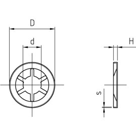100 Stück Achsenklemmringe bräunlich bzw. bläulich lackiert 4 mm