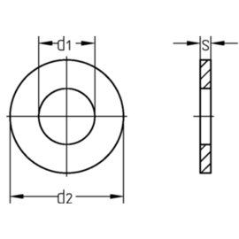 100 St&uuml;ck Unterlegscheiben DIN 125 Messing 5,3mm