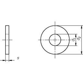 250 Stück Unterlegscheiben DIN 9021 Messing 3,2mm