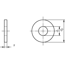 50 Stück Unterlegscheiben DIN 9021 Messing 8,4mm